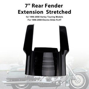 2006-2008 Street Glide FLHX 7" Rear Fender Extension  Stretched Vivid Black Generic