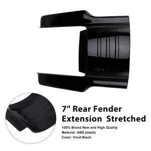 2006-2008 Street Glide FLHX 7" Rear Fender Extension  Stretched Vivid Black Generic