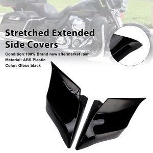 2014-2022 Touring Road Glide King Stretched Extended Side Covers Gloss Black Generic