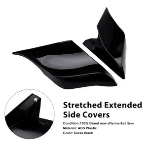 2014-2022 Touring Road Glide King Stretched Extended Side Covers Gloss Black Generic