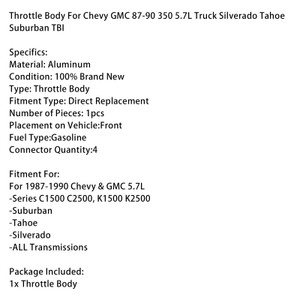 1987-1990 Chevy & GMC 5.7L Throttle Body Generic