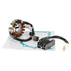 1989-1992 Suzuki LT160E QuadRunner 160 Magneto Coil Stator+Voltage Regulator+Gasket Assy 32101-02C00 Generic