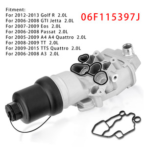 2009-2015 VW TTS Quattro  2.0L Engine Oil Cooler Oil Filter Assembly 06F115397J Generic