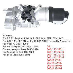 Engine Oil Cooler Oil Filter Assembly 06D115397K For VW Golf Jetta Audi A3 2.0T