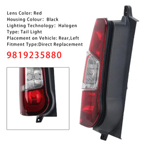 2018-2023 Peugeot Partner Left Side Rear Tail Light Back Lamp 9819235880 Generic
