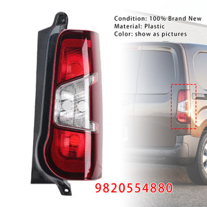 2018+ Vauxhall Combo Right Side Rear Tail Light Back Lamp 9820554880 Generic