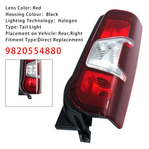 2018+ Vauxhall Combo Right Side Rear Tail Light Back Lamp 9820554880 Generic