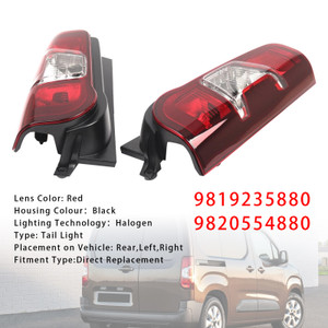 2018-2023 Peugeot Partner Left+Right Side Rear Tail Light Back Lamp 9819235880 9820554880 Generic