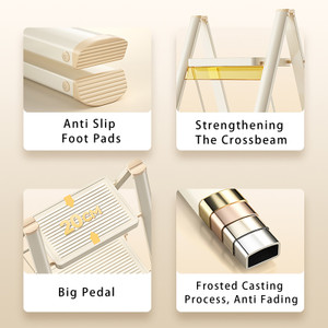 Multi functional Folding Ladder Large Cleaning White