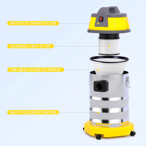 Wet Dry Vacuum Cleaner, 10 Gallon 3200w 8 Peak Stainless Steel Shop Vacuum Wet and Dry, with Filter and Attachments for House Garage Workshop Car
