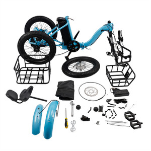 18" 48V 13AH 350W (peak 525W) Electric Trike Variable speed with IPX7 Display