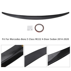 2014-2020 Mercedes-Benz S Class W222 4-Door Sedan Carbon Fiber Look Rear Boot Spoiler Generic