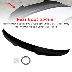 2007-2013 BMW M3 E92 Coupe Rear Boot Spoiler Gloss Black Generic