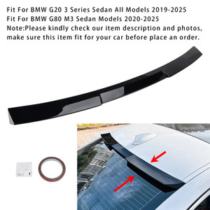 2020-2025 BMW G80 M3 Sedan Models Roof Spoiler Window Wing Gloss Black Generic
