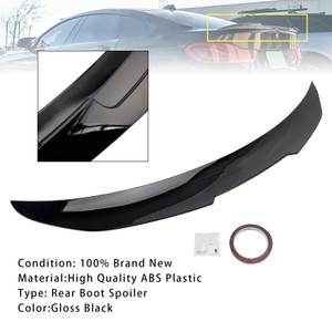 2014-2020 BMW F36 4 Series 4 Door Gran Coupe Models Rear Boot Spoiler Gloss Black PSM Style Generic