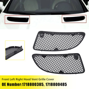 2005-2011 Mercedes R171 SLK280 SLK300 SLK350 2x Front Hood Vent Grille Cover 1718800385 1718800485 Generic