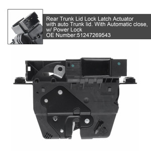 2010-2015 BMW 328d xDrive 535i 750i w/ Power Lock Rear Trunk Lid Lock Latch Actuator 51247269543 Generic