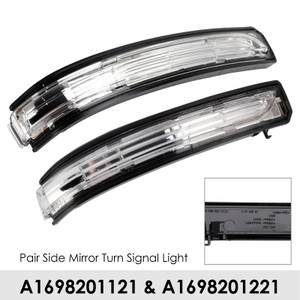 2008-2011 Mercedes-Benz B-Class W245 Pair Side Mirror Turn Signal Light A1698201121 A1698201221 Generic