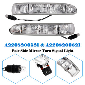 2002-2006 Mercedes-Benz W220 W215 CL55 CL500 CL600 Pair Side Mirror Turn Signal Light A2208200521 A2208200621 Generic