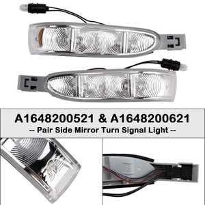 2005-2008 Mercedes-Benz ML W164 GL X164 Pair Side Mirror Turn Signal Light A1648200521 A1648200621 Generic