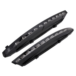 2010-2015 Audi Q7 Sport Version Front Bumper 11 LED Turn Signal Fog Light 4L0953041E 4L0953042E White+Amber Generic