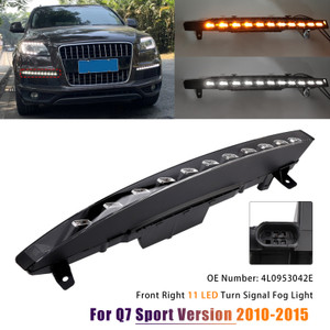 2010-2015 Audi Q7 Sport Version Front Right Bumper 11 LED Turn Signal Fog Light 4L0953042E White+Amber Generic