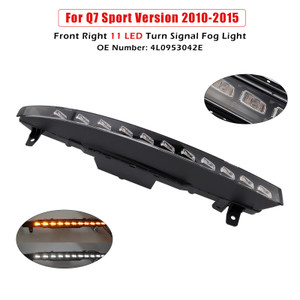 2010-2015 Audi Q7 Sport Version Front Right Bumper 11 LED Turn Signal Fog Light 4L0953042E White+Amber Generic
