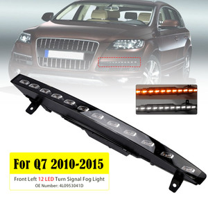 2010-2015 Audi Q7 Front Left Bumper 12 LED Turn Signal Fog Light 4L0953041D Generic