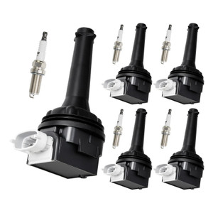 2012-2016 Volvo S60 2.5L L5 5x Ignition Coil Pack UF517+Spark Plugs Generic