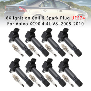 2005-2011 Volvo XC90 4.4L V8 8X Ignition Coil & Spark Plug UF574 Generic