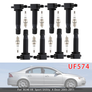 2007-2010 S80 Base Sedan 4-Door 8X Ignition Coil & Spark Plug UF574 Generic
