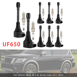 2011-2019 Infiniti QX56 QX80 8X Ignition Coil & Spark Plug Kit UF650 Generic