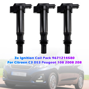 Citroen C3 DS3 Peugeot 108 2008 208 3x Ignition Coil Pack 9671214580 Generic