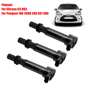 Citroen C3 DS3 Peugeot 108 2008 208 3x Ignition Coil Pack 9671214580 Generic