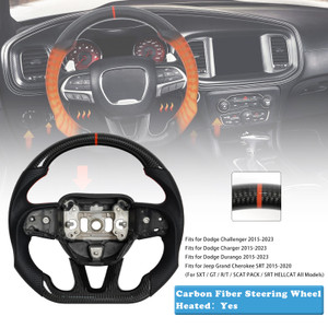 2015-2023 Dodge Charger Carbon Fiber Heated Steering Wheel Generic