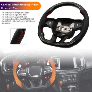 2015-2023 Dodge Charger Carbon Fiber Heated Steering Wheel Generic