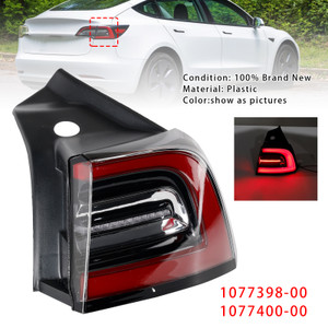 2017-2023 Tesla Model 3 LED Tail Lamp Outer Rear Right Tail Light 3 Pin 1077398-00 Generic