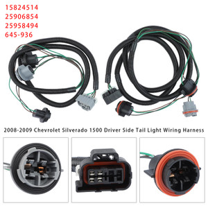2007-2014 Chevy GMC Pickup Truck Left+ Right Tail Light Lamp Wiring Harness 15824514 25906854 Generic