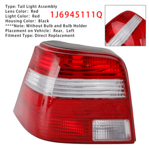 1997-2005 VW Golf Mk4 Hatchback Left Tail Light Lamp 1J6945111Q Red Generic