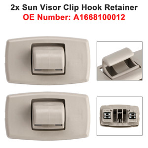 2015-2019 Mercedes Benz C-class E-class 2x Gray Sun Visor Clip Hook Retainer A1668100012 Generic