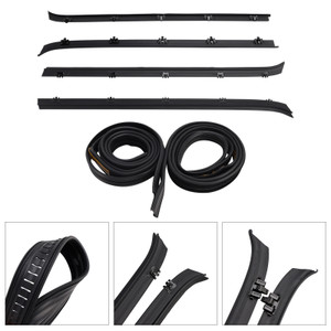 1989-1991 Chevy Suburban V1500 V2500 R1500 R2500 4PCS Car Window Weatherstrip Molding Trim Belt+2 Window Seals Generic