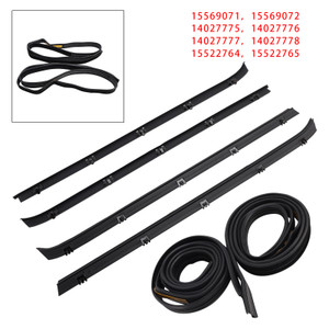1987 Chevy R1500 V1500 4PCS Car Window Weatherstrip Molding Trim Belt+2 Window Seals Generic