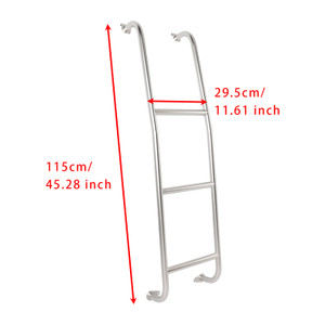 2014-2025 Ford Transit Low Roof Vans Stainless Steel 3-Step Van Ladder 093TS Generic