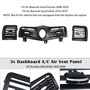 2008-2020 Maserati GranTurismo GranCabrio Dashboard A/C Air Vent Panel Grille 68238500 68233000 Generic