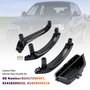 2010-2018 BMW X3 (F25) X4 (F26) Interior Door Handle Kit 51417250307 Carbon Fiber Generic
