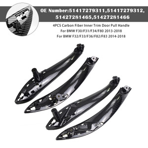 2013-2015 BMW ActiveHybrid 3 Base 4PCS Carbon Fiber Inner Trim Door Pull Handle Generic
