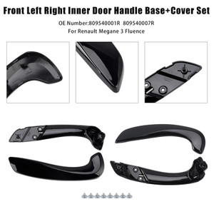 2009-2015 Renault Fluence Front Left+Right Side Inner Door Handle Base+Cover Set Generic