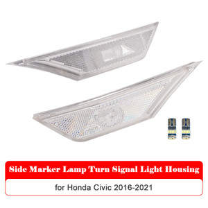 2016-2021 Honda Civic Side Marker Lamp Turn Signal Light Housing With light bulb Generic