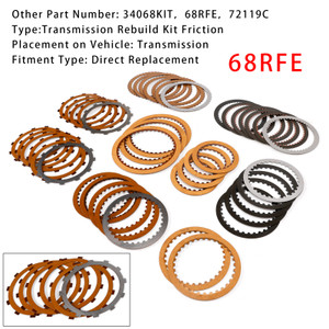 2007+ Dodge RAM 6.7L Diesel 68RFE Transmission Rebuild Kit Friction Set Generic