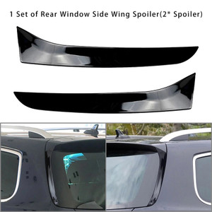 2011-2015 Volkswagen Passat B7 Variant Wagon Pair Rear Window Side Wing Spoiler Gloss Black Generic